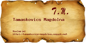 Tamaskovics Magdolna névjegykártya