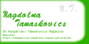 magdolna tamaskovics business card